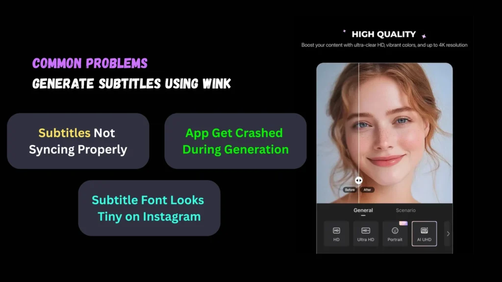 Generate Subtitles Using Wink Mod APK
